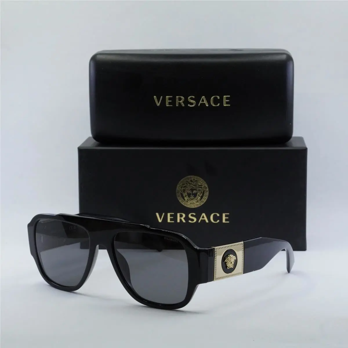 Versace VE4436U GB1/81 Black/dark Grey Polarized 57-18-140 Sunglasses