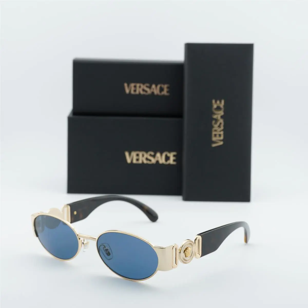 Versace VE2299 100280 Gold/dark Blue 56-18-140 Sunglasses
