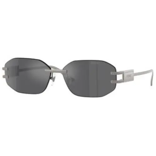 Versace VE 2274 Gunmetal Grey Mirror Silver Polyamide Standard 10016G Sunglasse