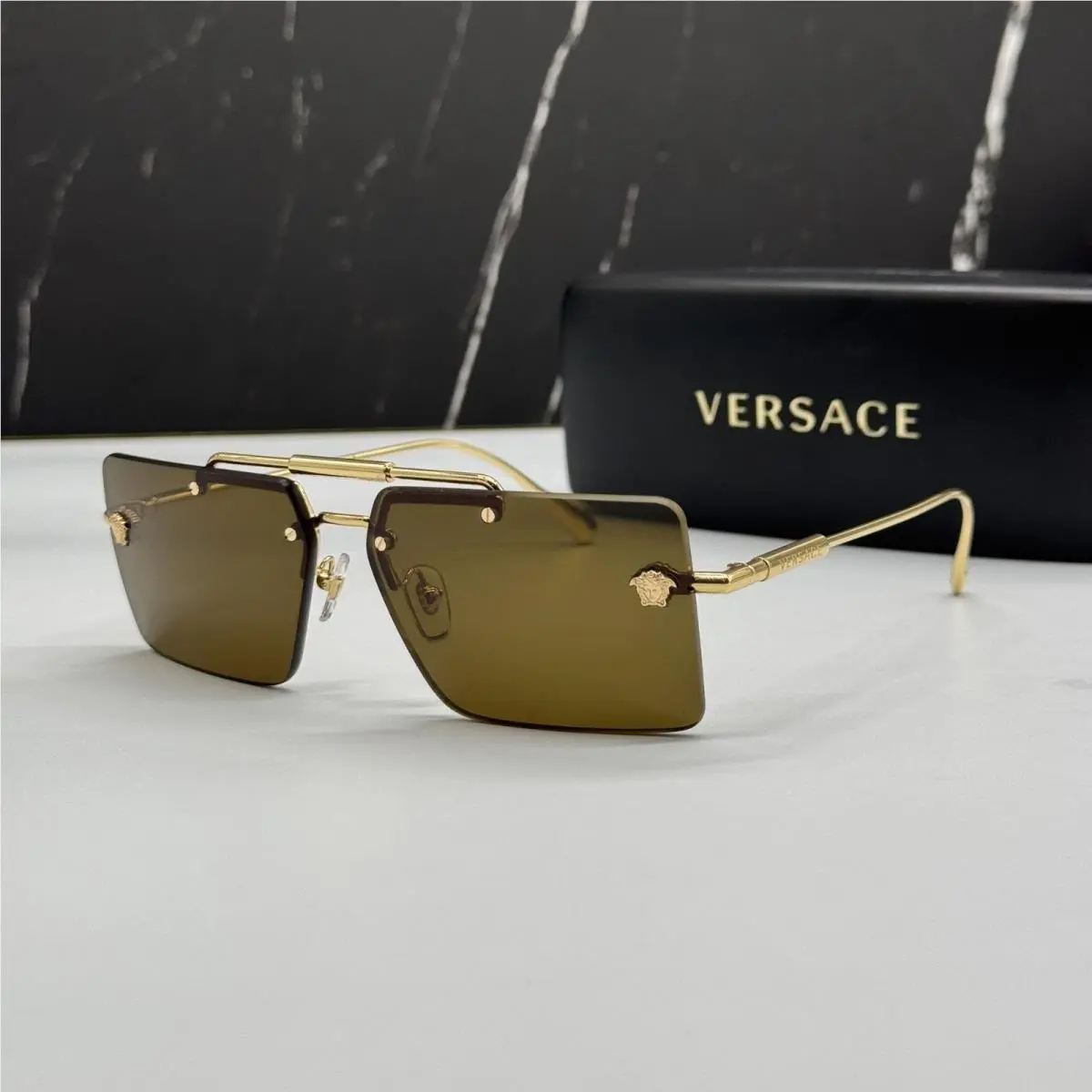Versace VE2245 1002/73 Sunglasses Mod 2245 Gold Women Eyewear VE2245 100273
