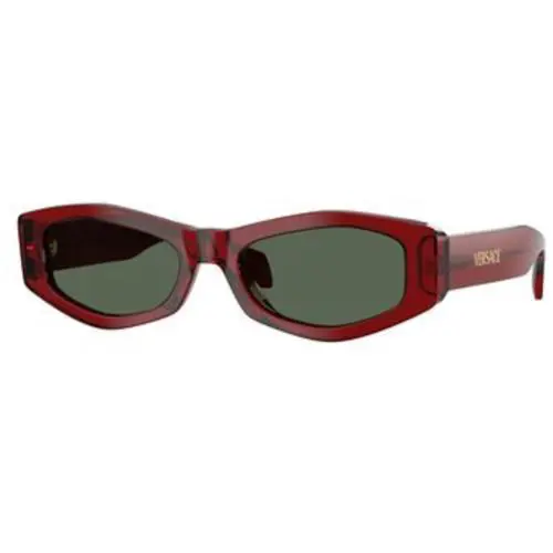 Versace VE 4487 F Dark Transparent Red Dark Green Polyamide Standard 551271 Sun