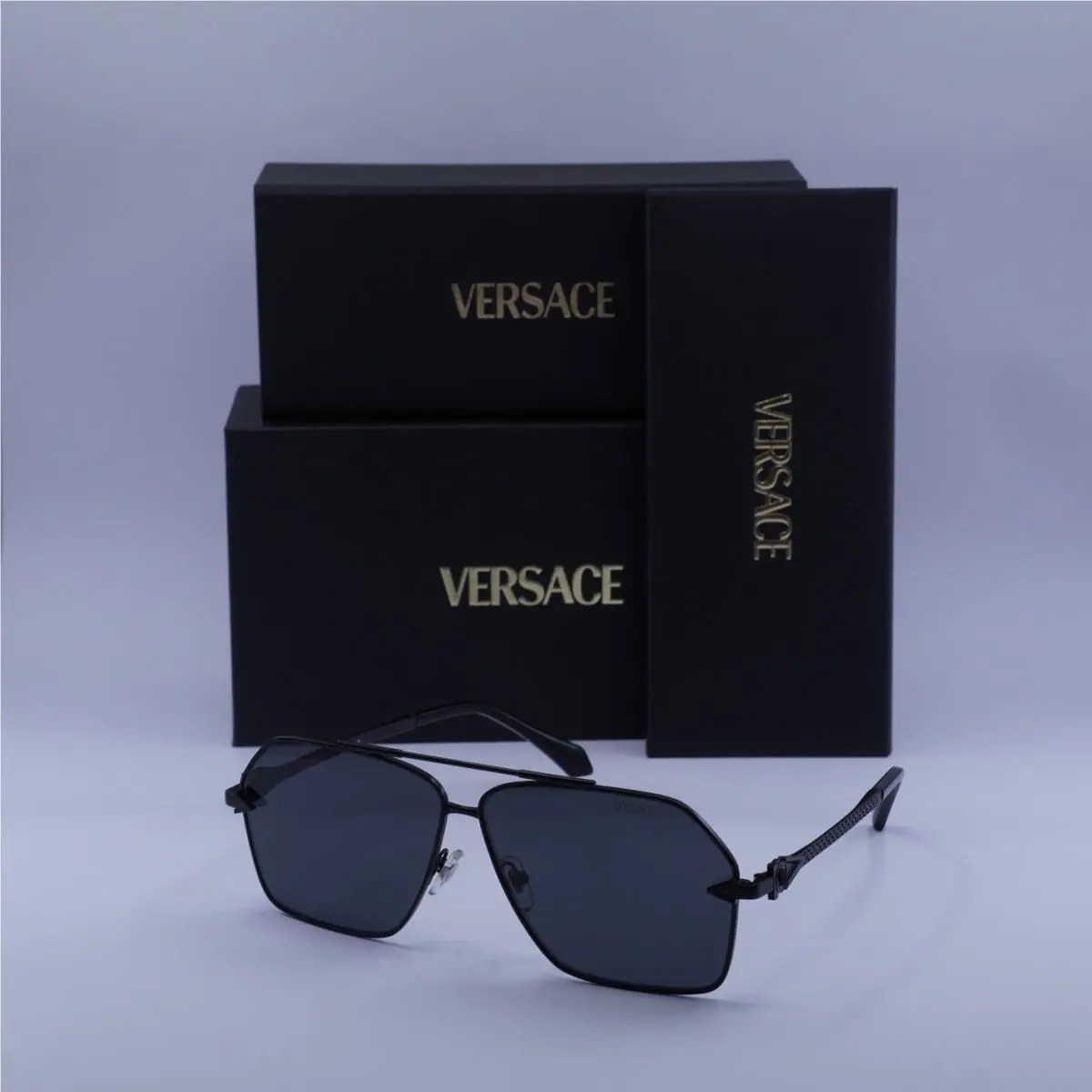 VE2284 143687 Matte Black/dark Grey 63-10-140 Sunglasses by Versace
