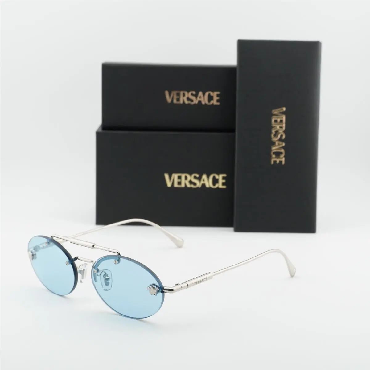Versace VE2295 1000/1 Silver/light Blue 56-16-145 Sunglasses
