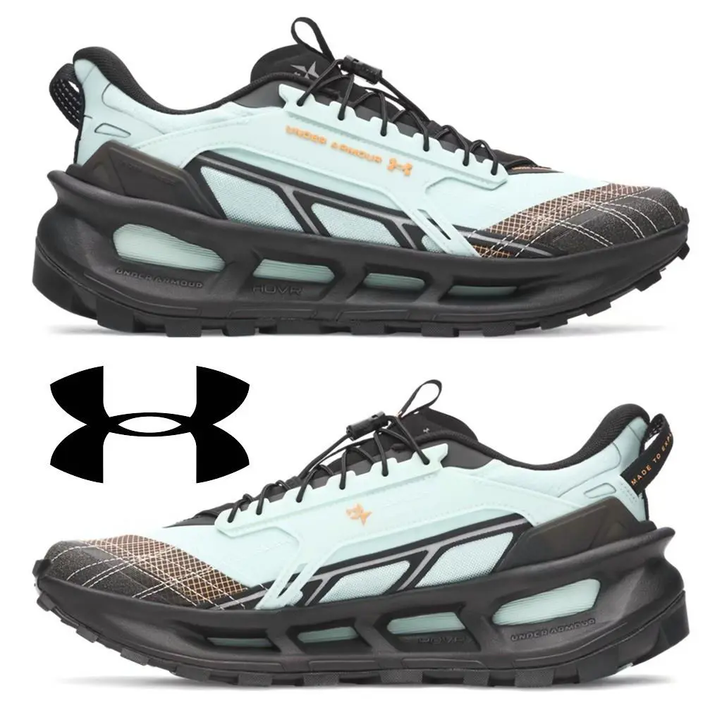 Under Armour Explor Trail Men`s Shoes Basketball Sneakers Running Sport Court - Blue, Manufacturer: Enamel Blue / Black / Apollo Orange - 477