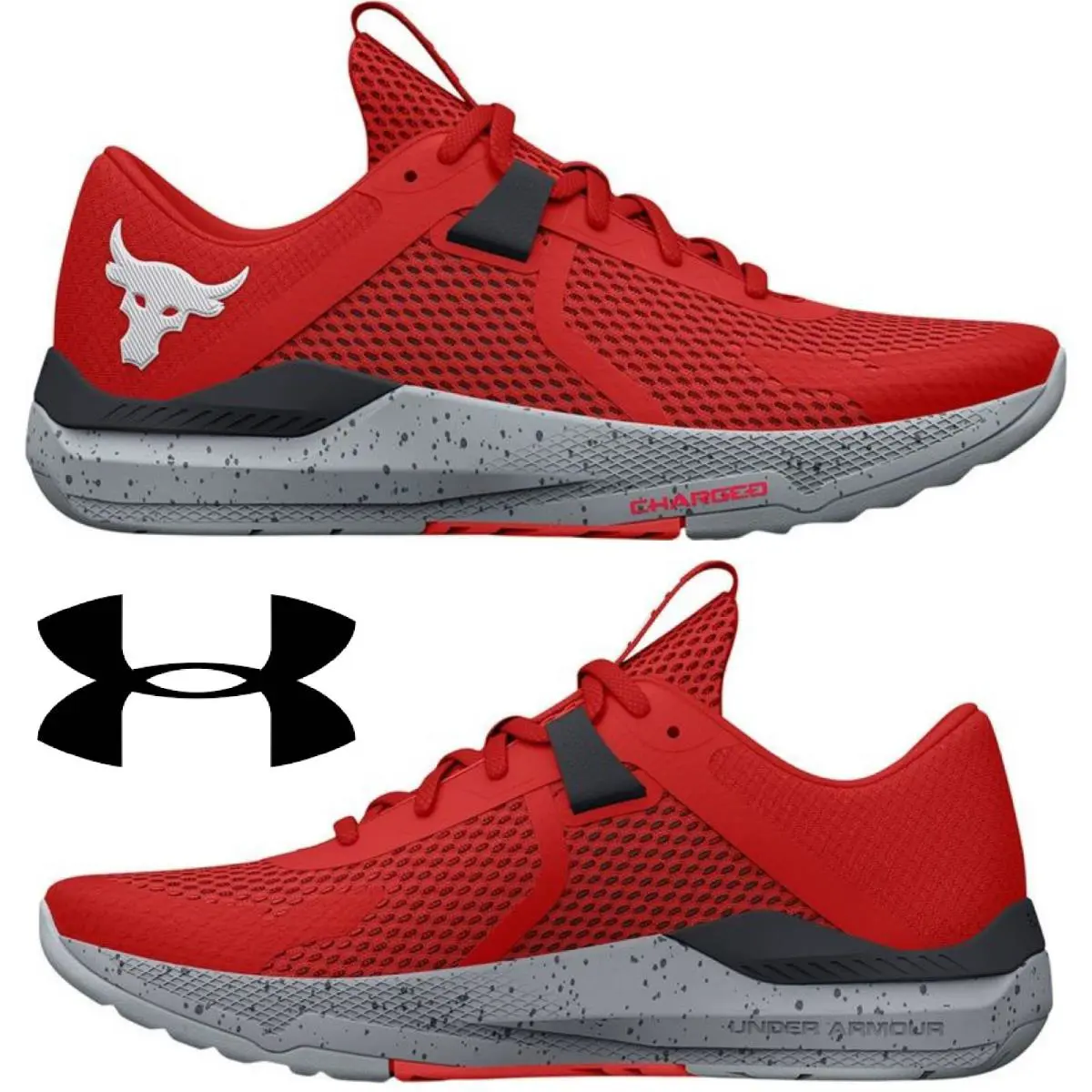 Under Armour shoes - Project Rock - Project Rock - Red, Manufacturer: RED/GREY 14
