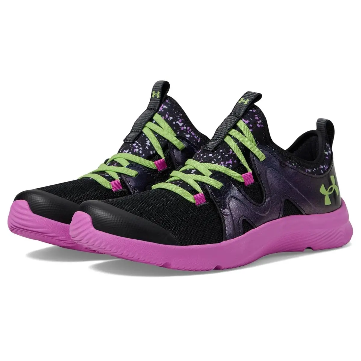 Under Armour shoes - Black/Vivid Magenta/Morph Green 5