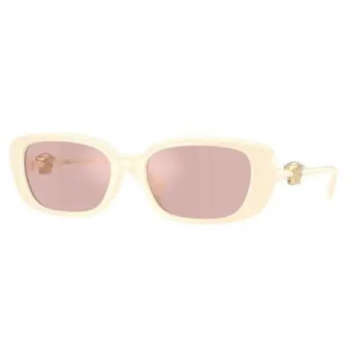 Versace VE 4504 D Ivory Pink Mirror Gold Policarbonate Standard 55361T Sunglass