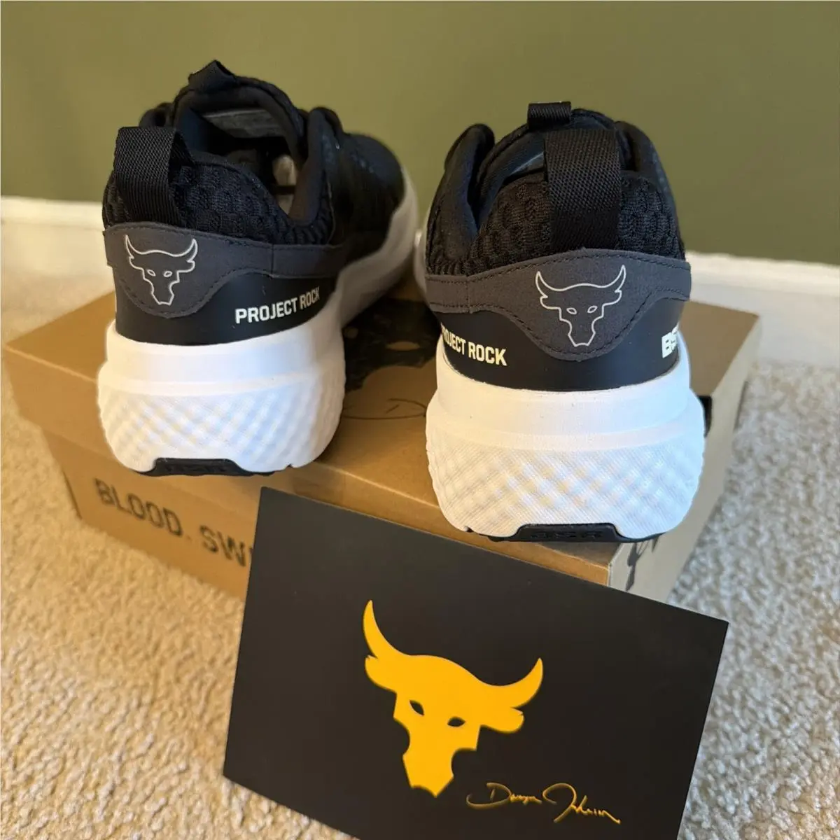 Under Armour shoes - Under Armour Project Rock - Project Rock - 3028296-002 - Black / White, Manufacturer: Black / White 10