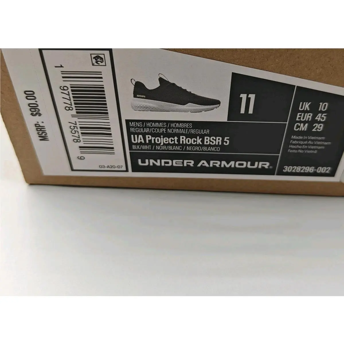 Under Armour shoes - Project Rock Bsr 5 - Project Rock Bsr - 3028296002 - Black 8