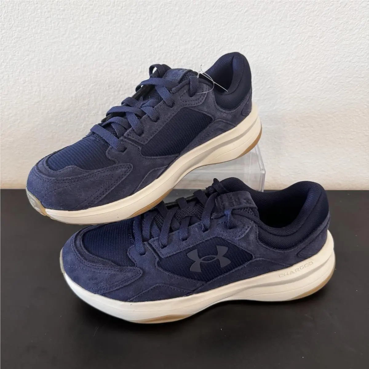 Under Armour Men Edge Suede Midnight Navy Casual Shoes 8.5 3027731-411