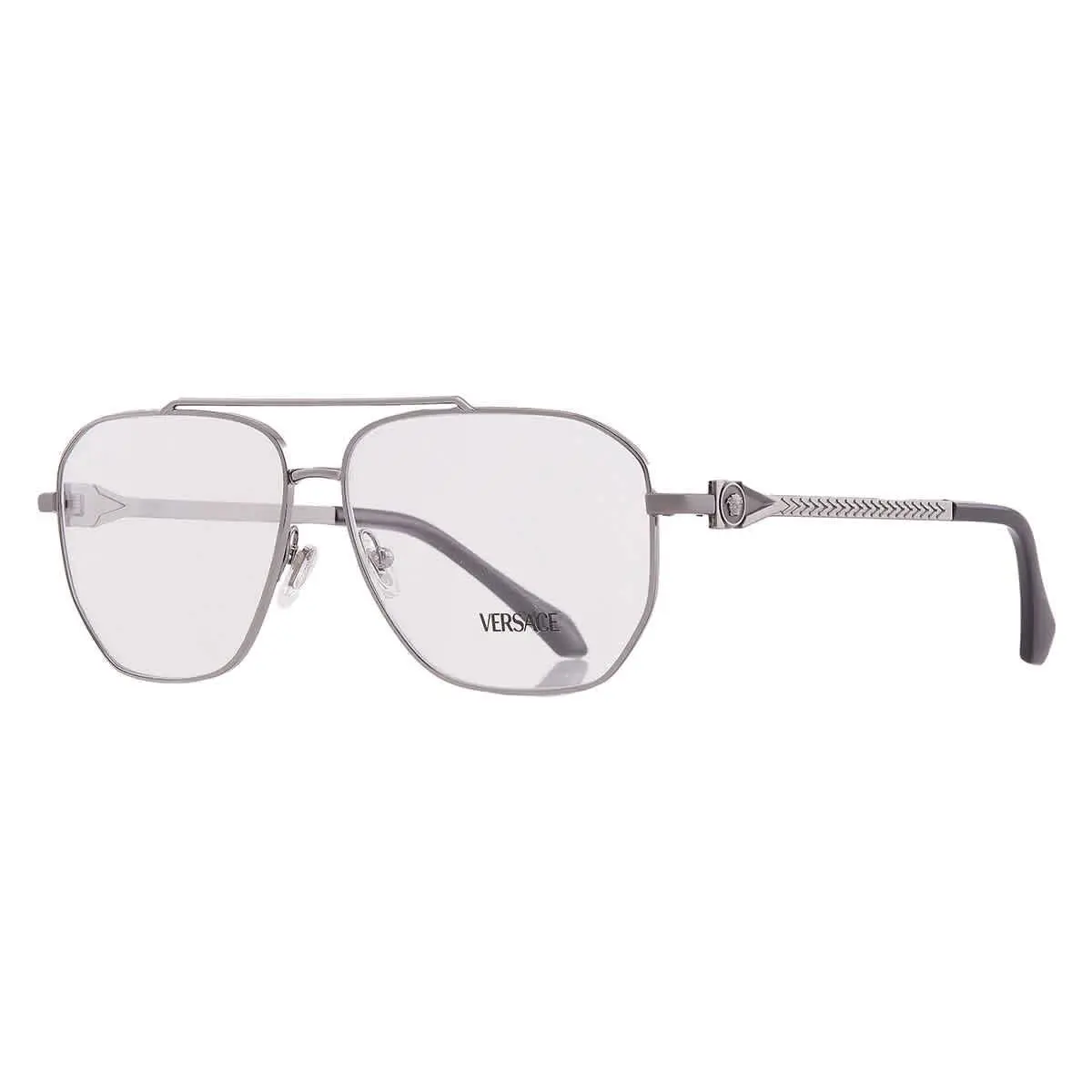 Versace Demo Square Men`s Eyeglasses VE1307 1001 59 VE1307 1001 59