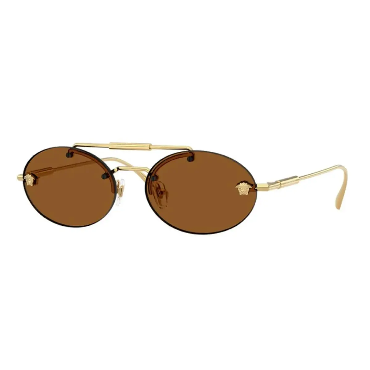 VE2295 1002/73 Oval Gold/brown 56 mm Men`s Sunglasses Frame by Versace