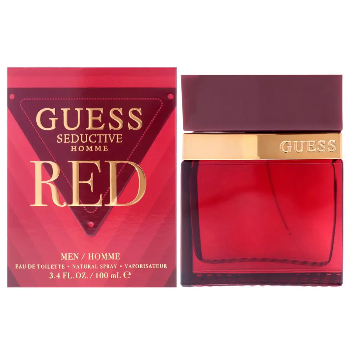 2 Pack Guess Seductive Red by Guess For Men - 3.4 oz Edt Spray