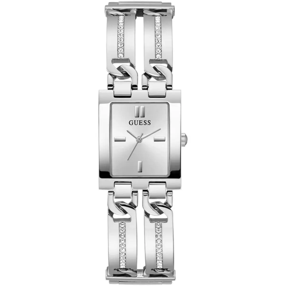 Guess Women`s Watch Quartz Silver Tone Dial Stainless Steel Bracelet GW0668L1