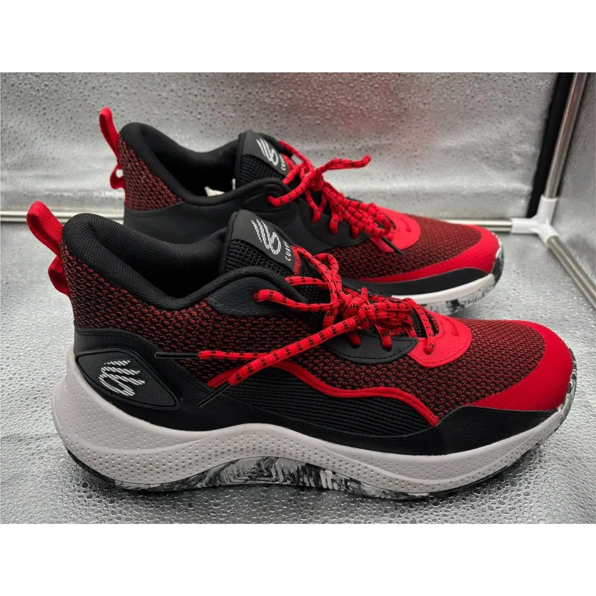Under Armour UA Curry 3Z 24 3027626-003 Black/red/white Men`s Basketball Shoes Size 12