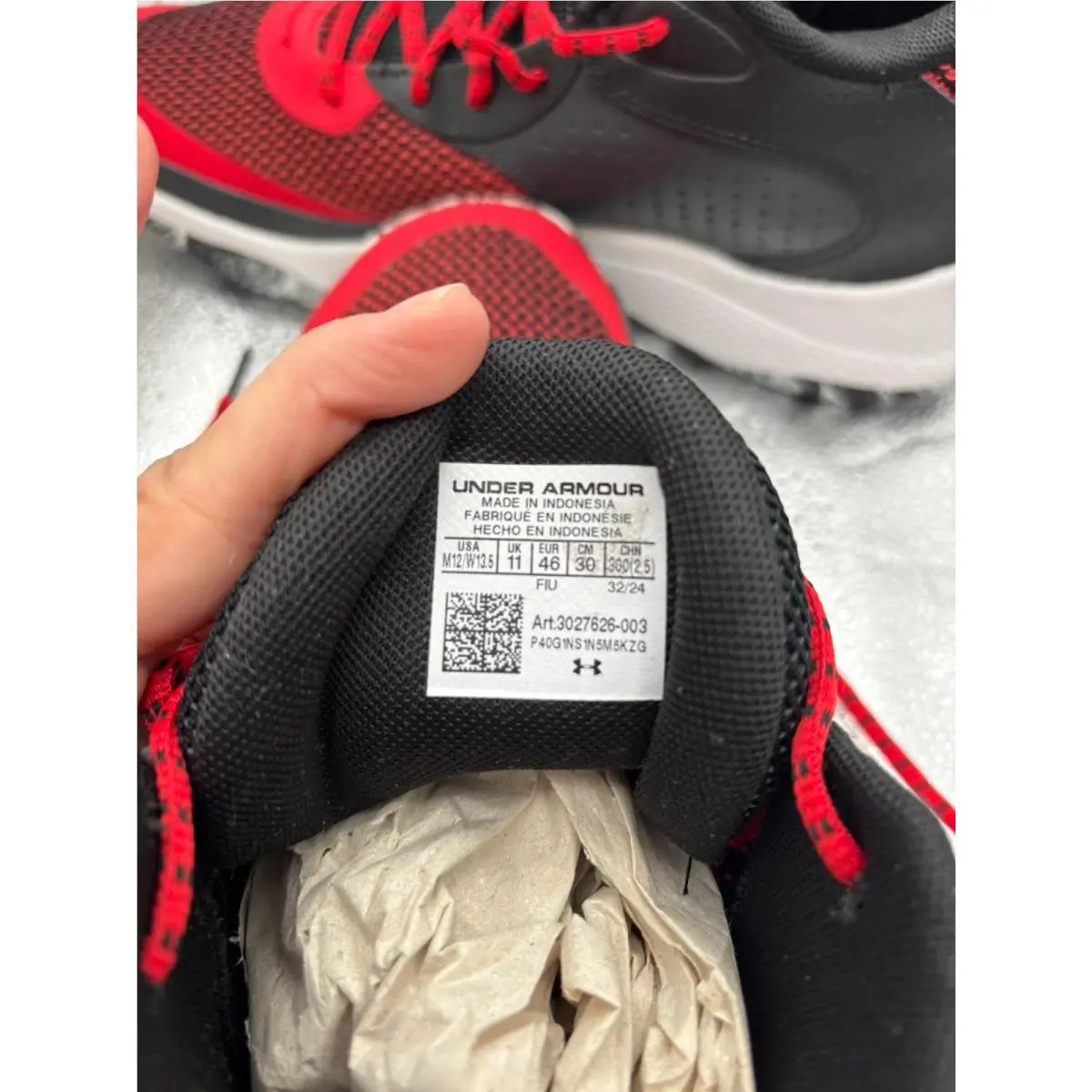 Under Armour shoes - Under Armour Curry 3Zer0 24 - 3027626-003 - Black/Red/White (UPC: 197778848047) 3