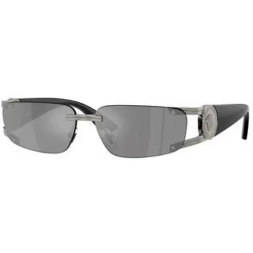 Versace VE 2291 Gunmetal Dark Grey Mirror Silver Polyamide Standard 10006G Sung