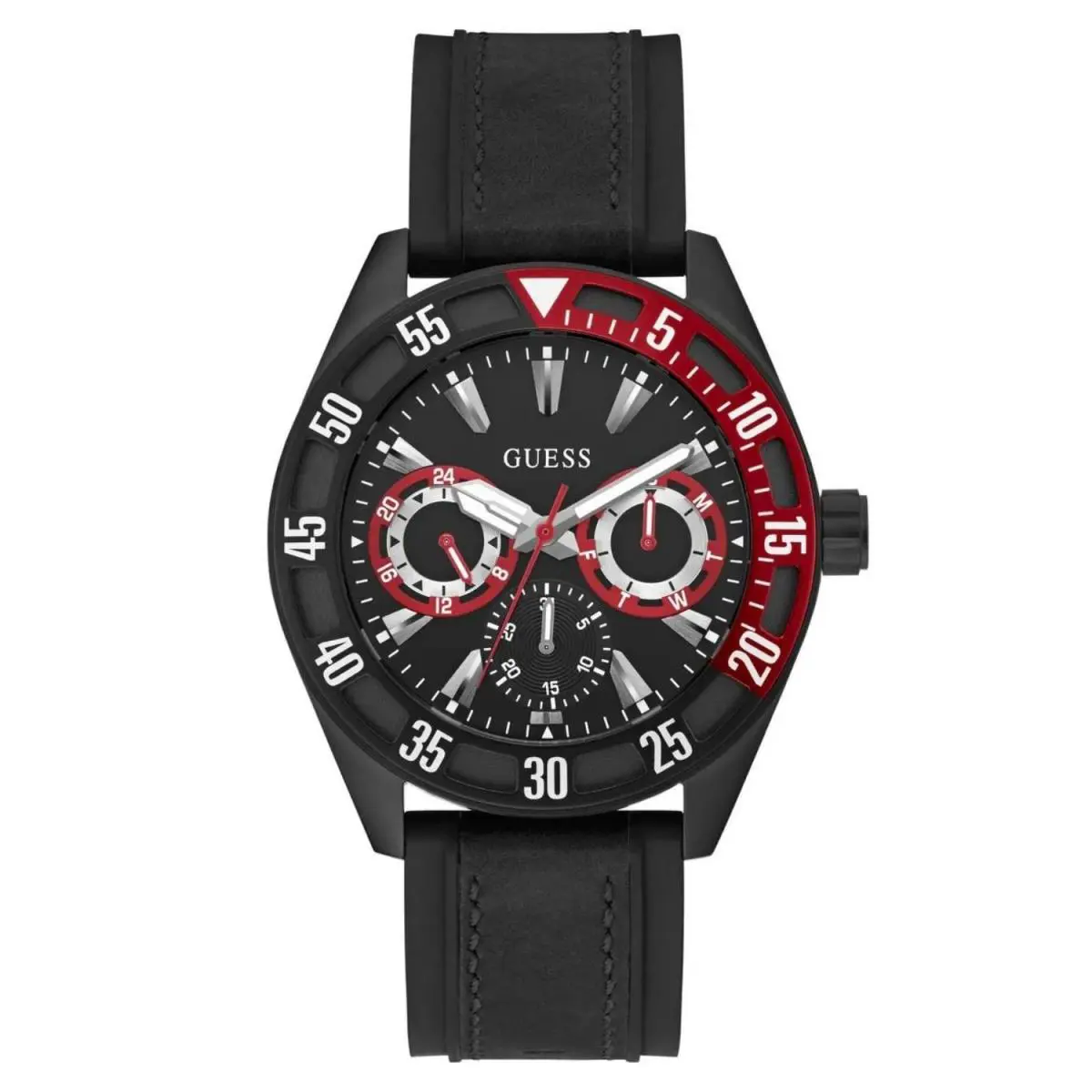 Guess Men`s Letterman Black Dial Watch - GW0903G2