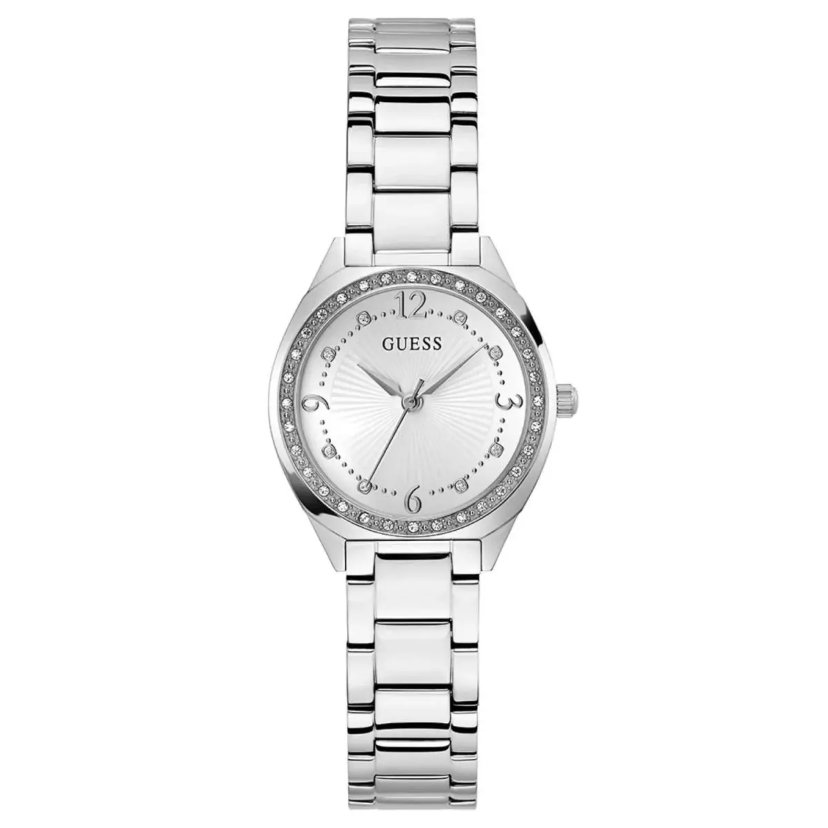 Guess Women`s Watch Quartz Silver Tone Dial Stainless Steel Bracelet GW0767L1