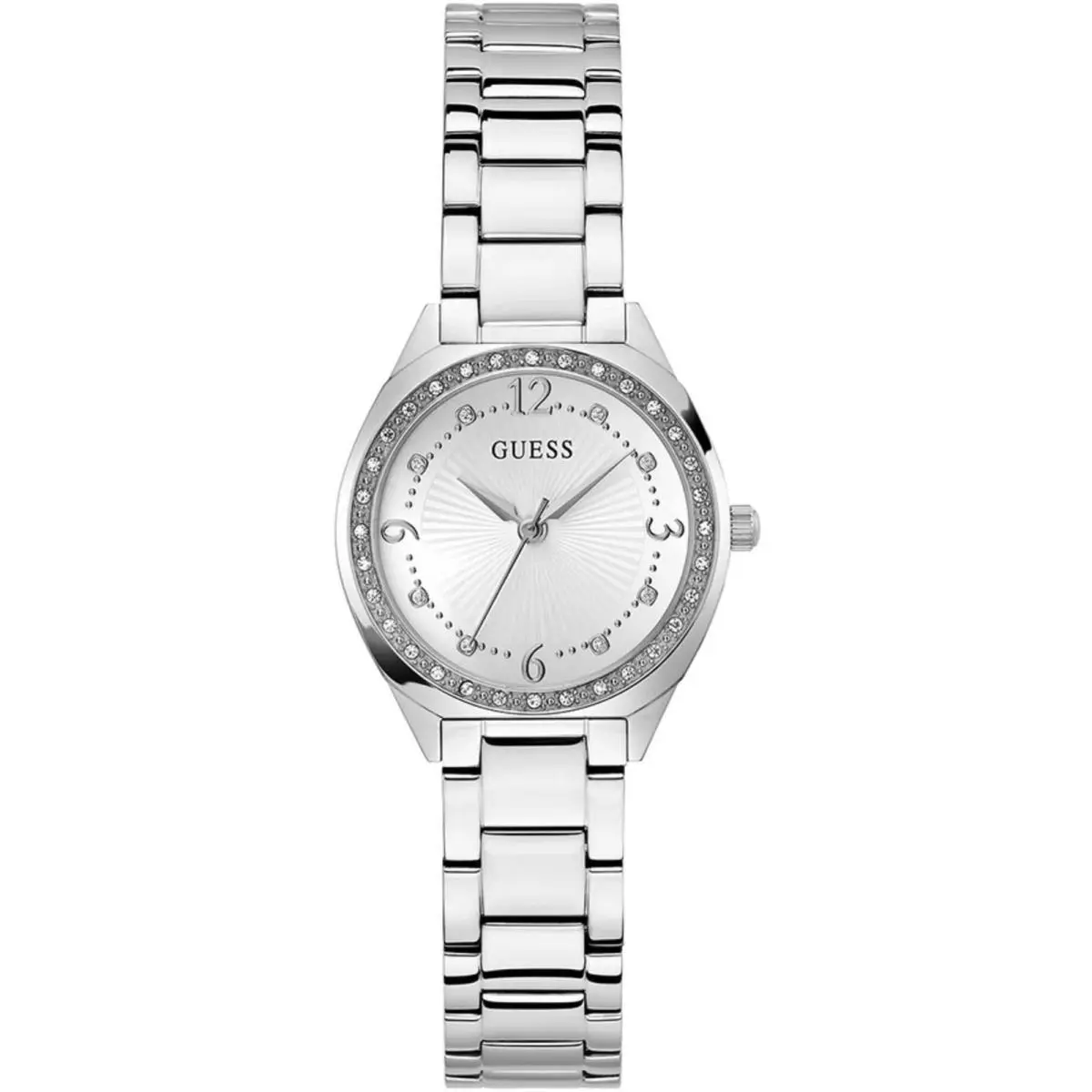 Guess Women`s Watch Quartz Silver Tone Dial Stainless Steel Bracelet GW0767L1