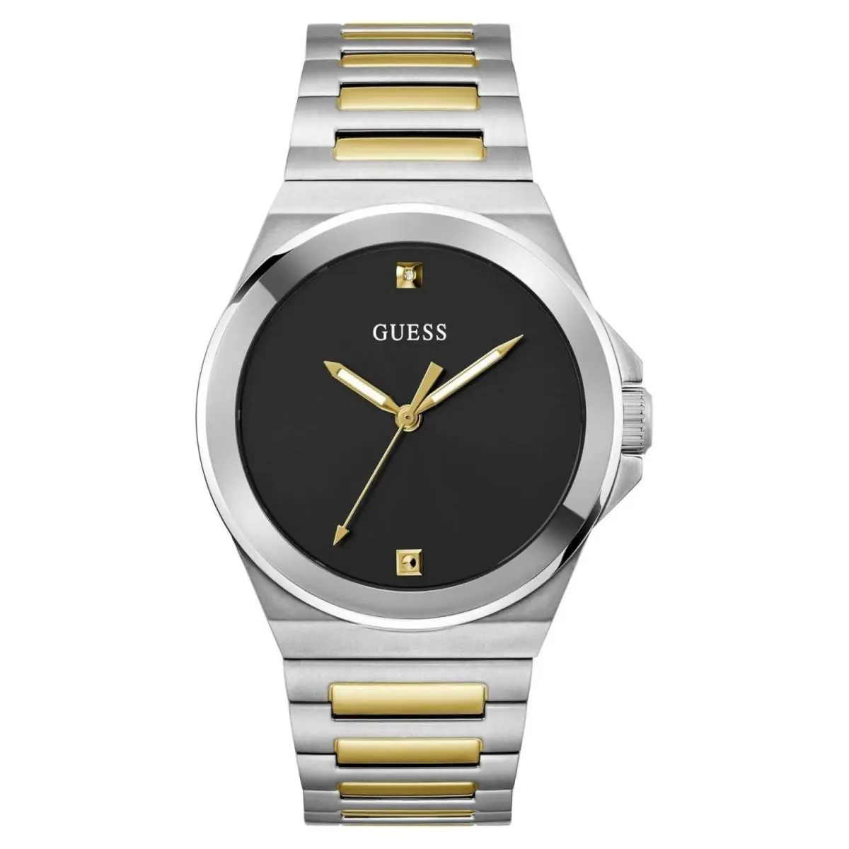 Guess Men`s Vinyl Black Dial Watch - GW0833G3
