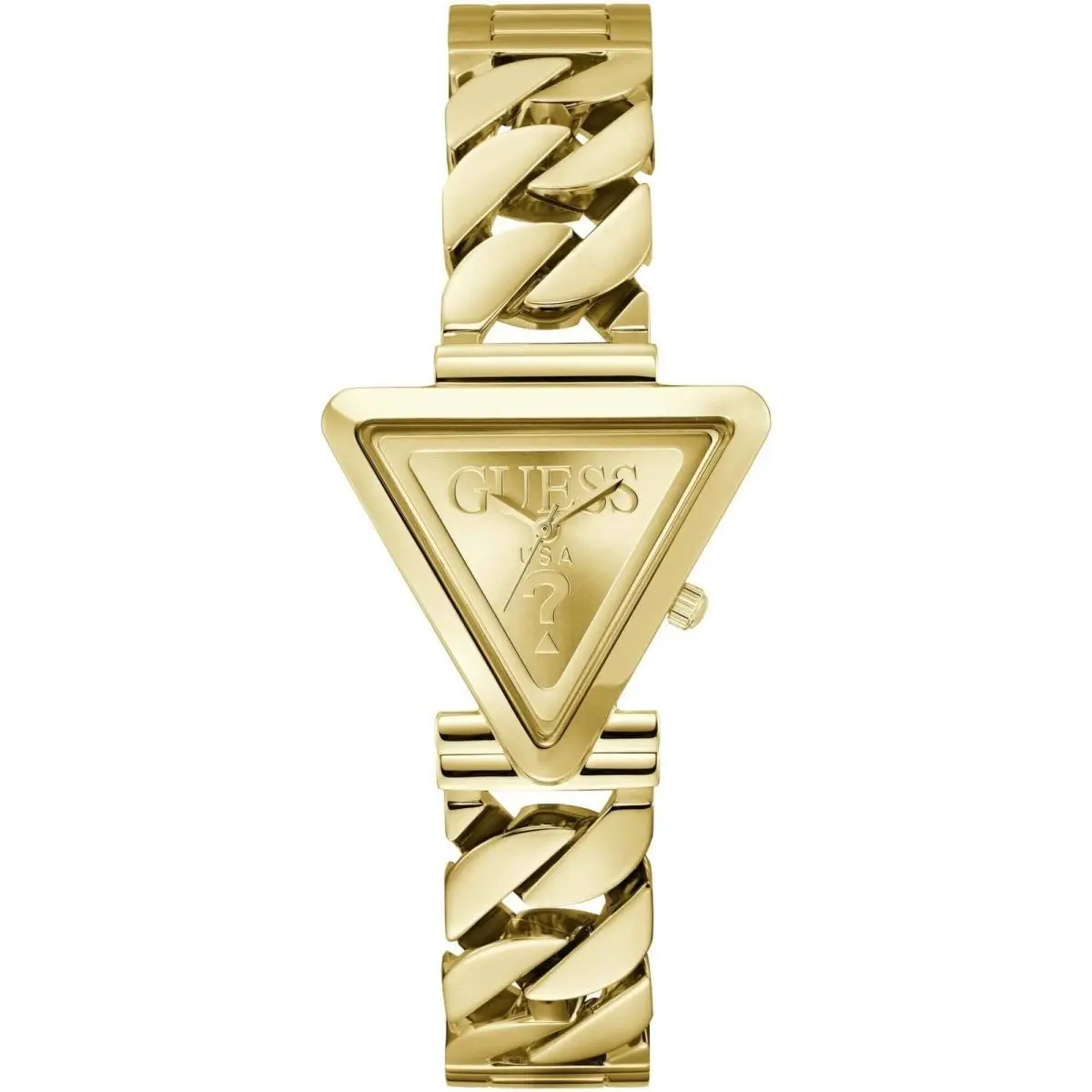 Guess Women`s Watch Fame Quartz Champagne Dial Yellow Gold Bracelet GW0859L2
