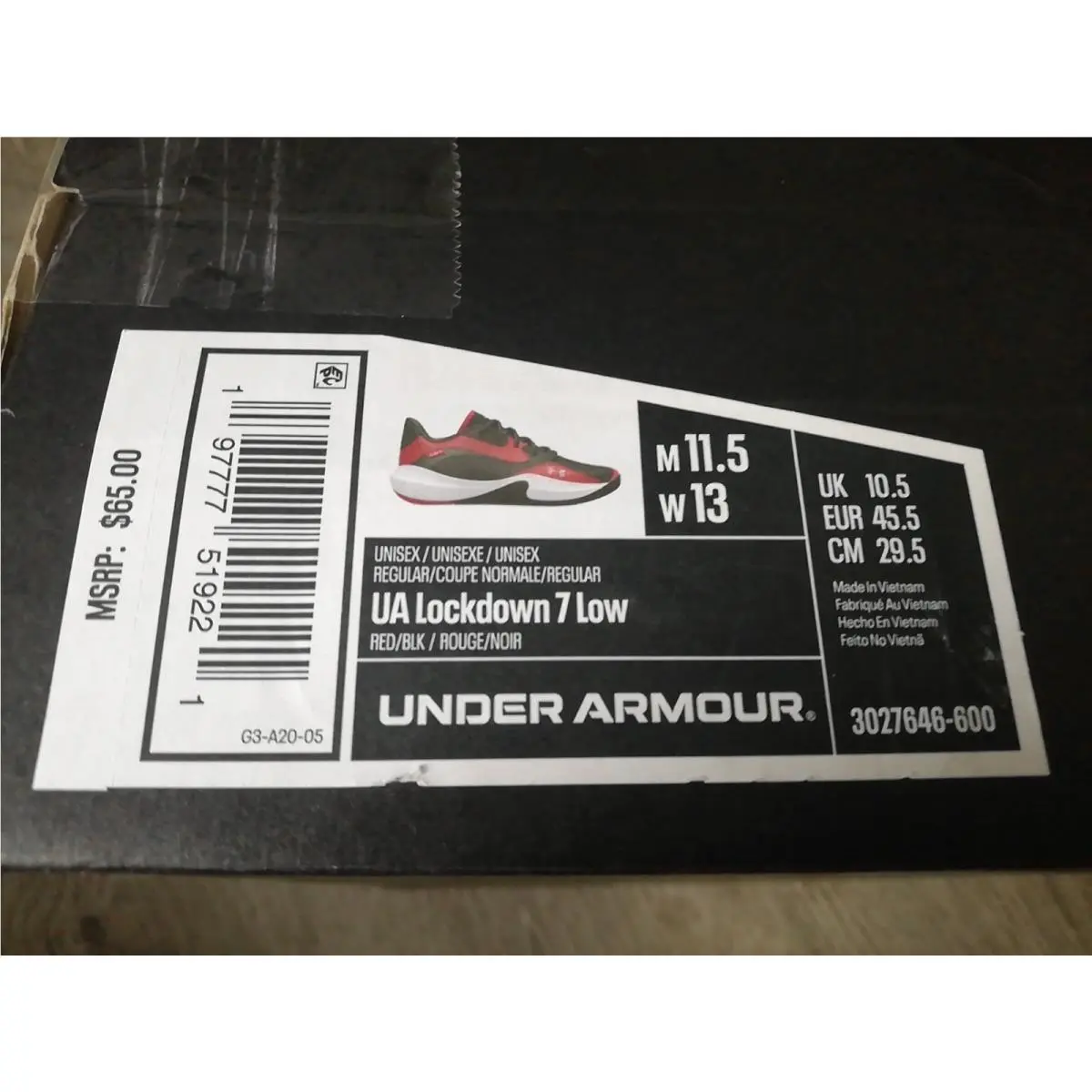 Under Armour shoes - Under Armour Lockdown 7 - Lockdown - 3027646-600 - Black 4