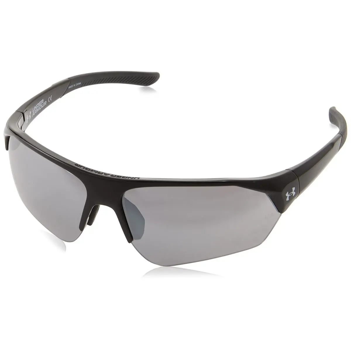 Under Armour Unisex Kids UA Playmaker Jr. Sunglasses Black/gray 69mm - black, Frame: Beige, Lens: Gray