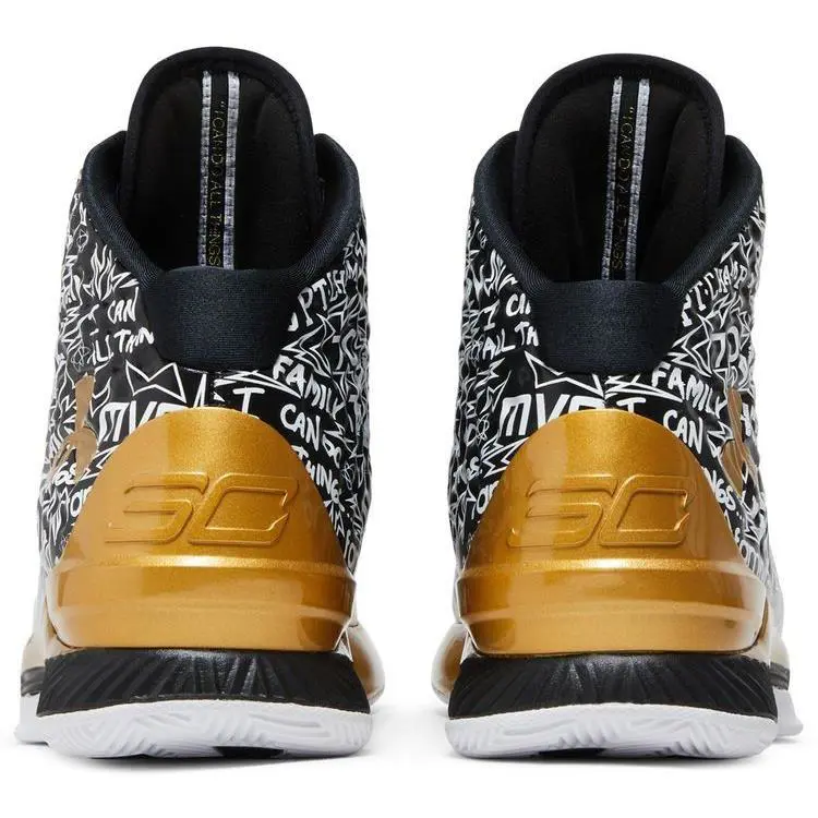 Under Armour shoes - Curry 1 2 - Curry - 3028431-001 - Black-White 3