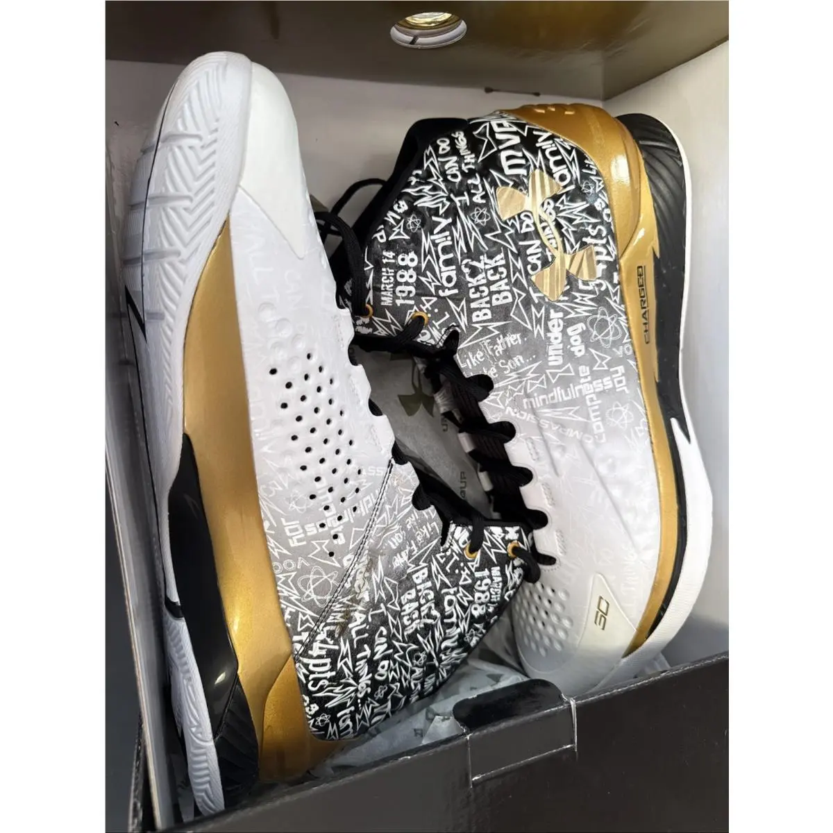 Under Armour shoes - Curry 1 2 - Curry - 3028431-001 - Black-White 6