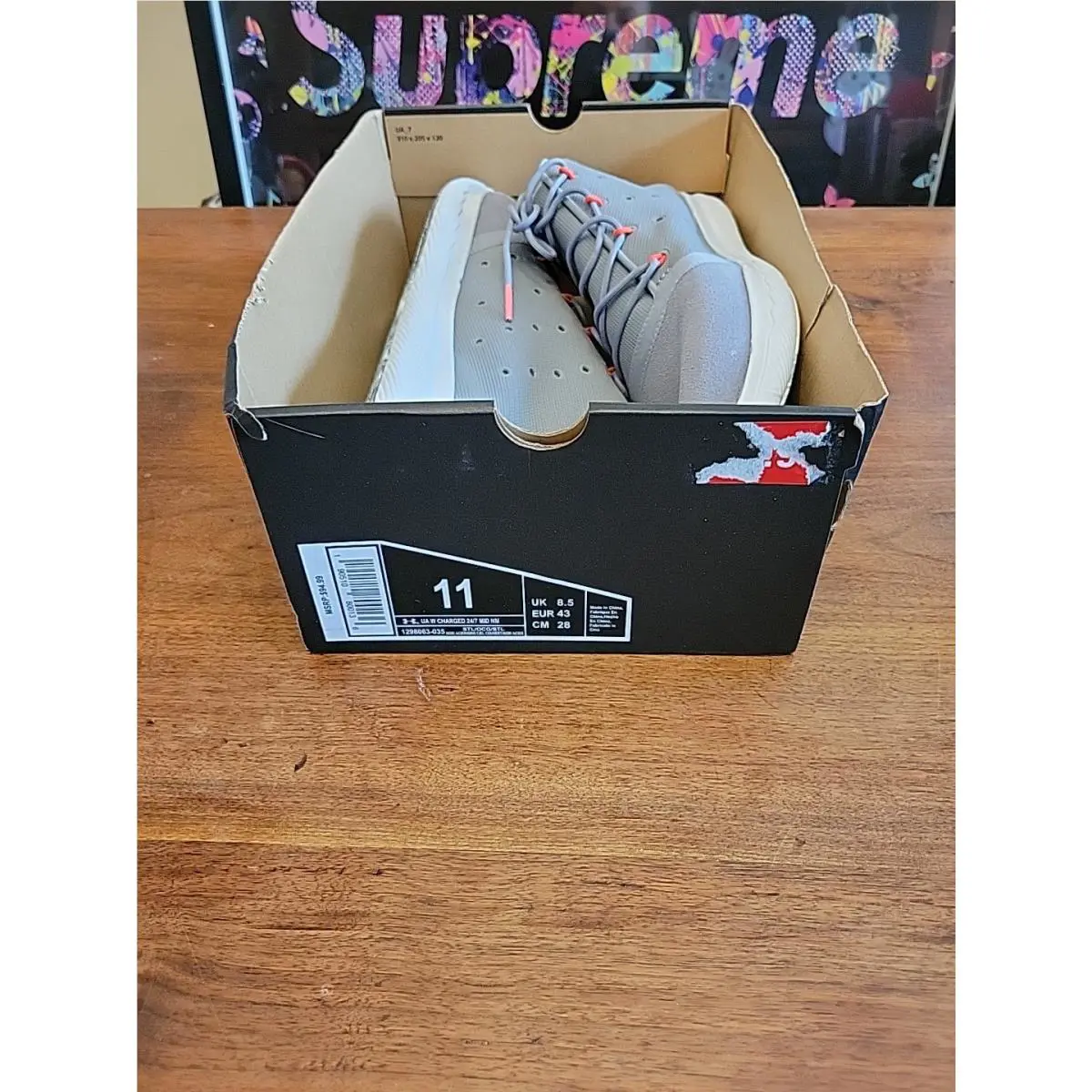 Under Armour shoes - Under Armour Charged 24/7 - Charged - 1298063 035 - Gray White (UPC: 190510800020) 9