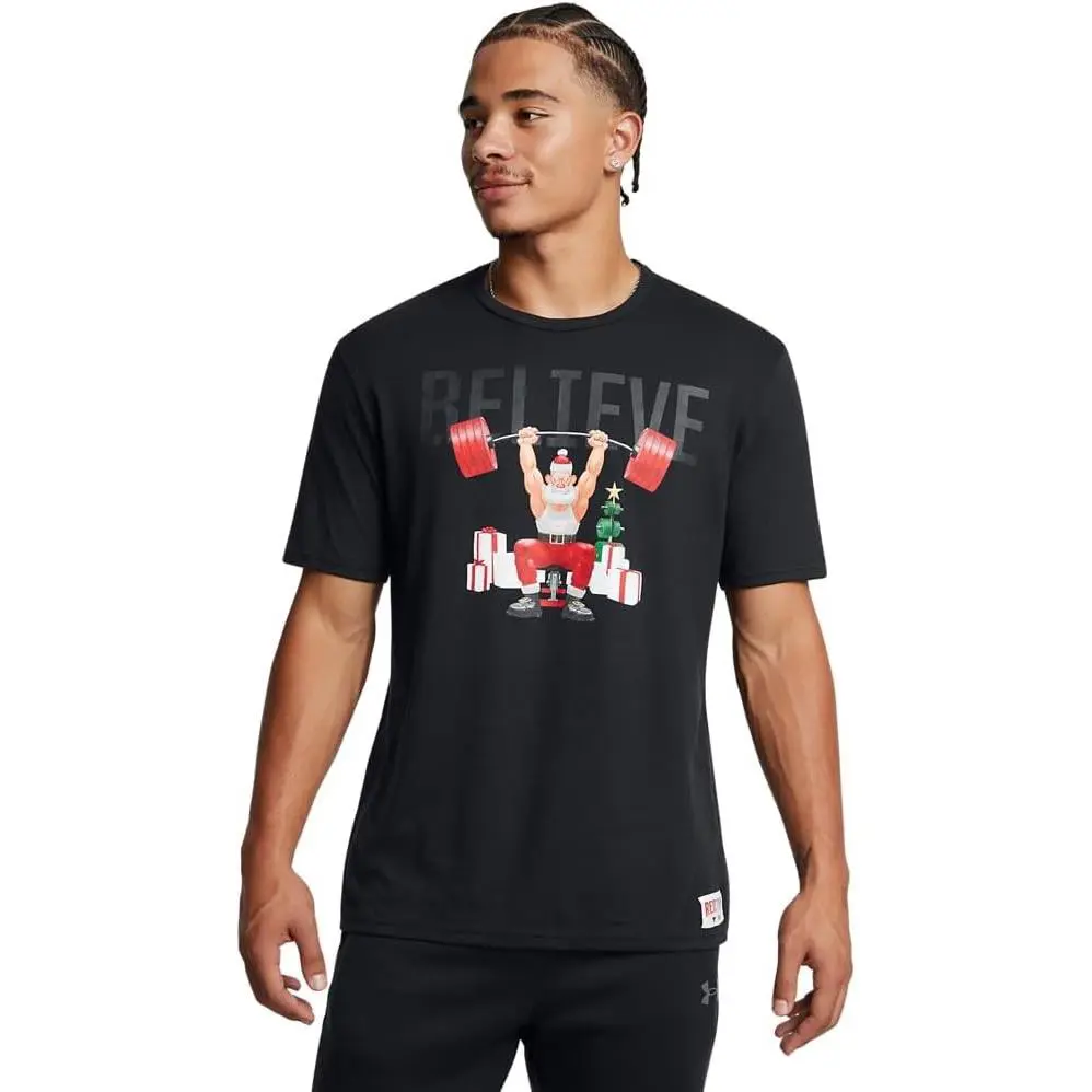 Under Armour Project Rock Red One Believe T Shirt 001 Black / Anthracite Xxl - (001) Black / / Anthracite