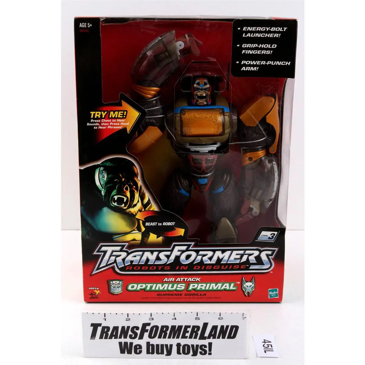 Air Attack Optimus Primal Tru Misb Mosc Super Rid Transformers