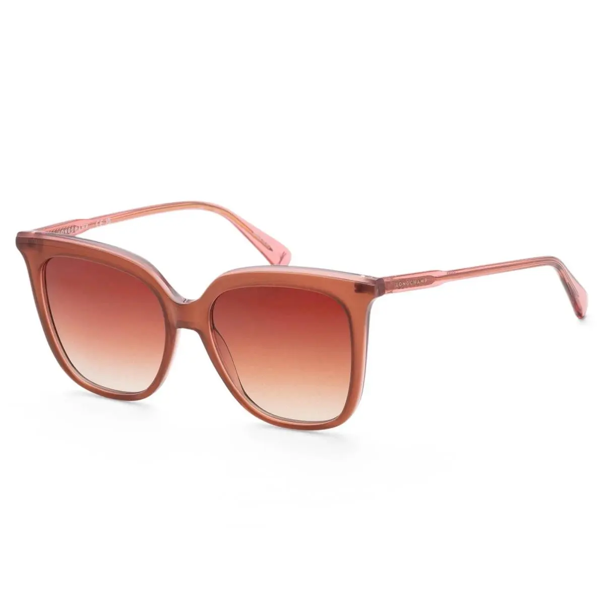 LO728S-207 Crystal Brown Sunglasses with Gradient Rose Lenses by Longchamp