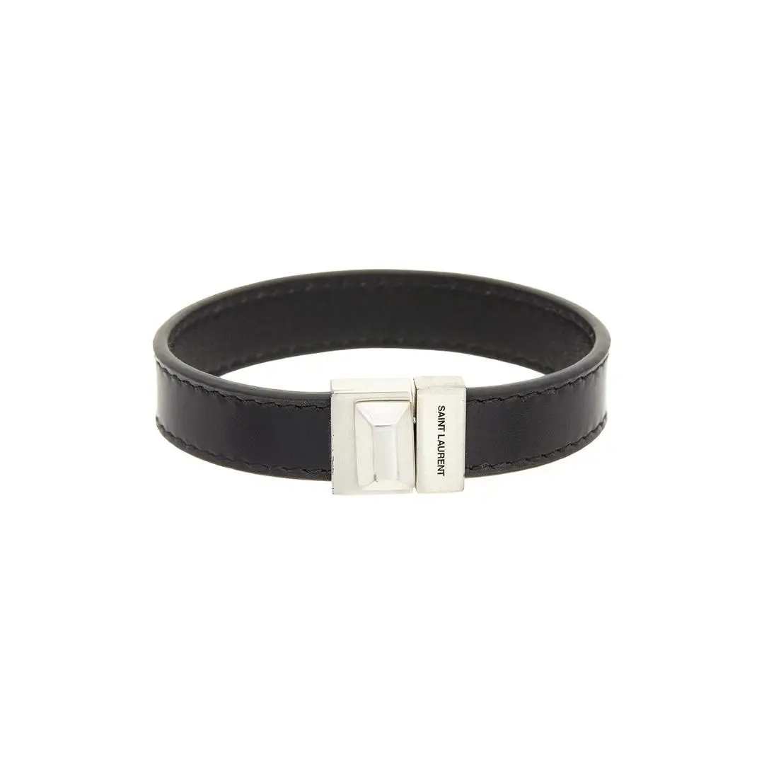 Saint Laurent Leather Bracelet Women`s L