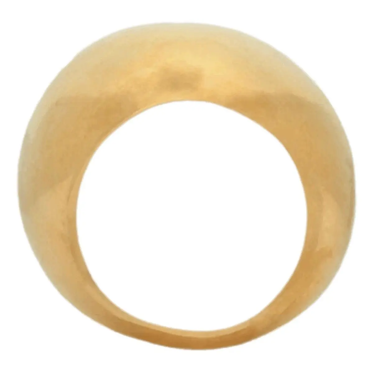 Saint Laurent Oversized Egg Ring Gold Tone Metal Size 6 Ysl Statement Ring