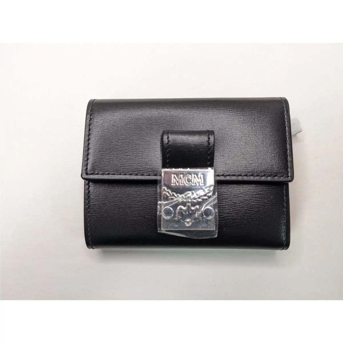Mcm Tracy Trifold Wallet in Spanish Leather Women Mini Black