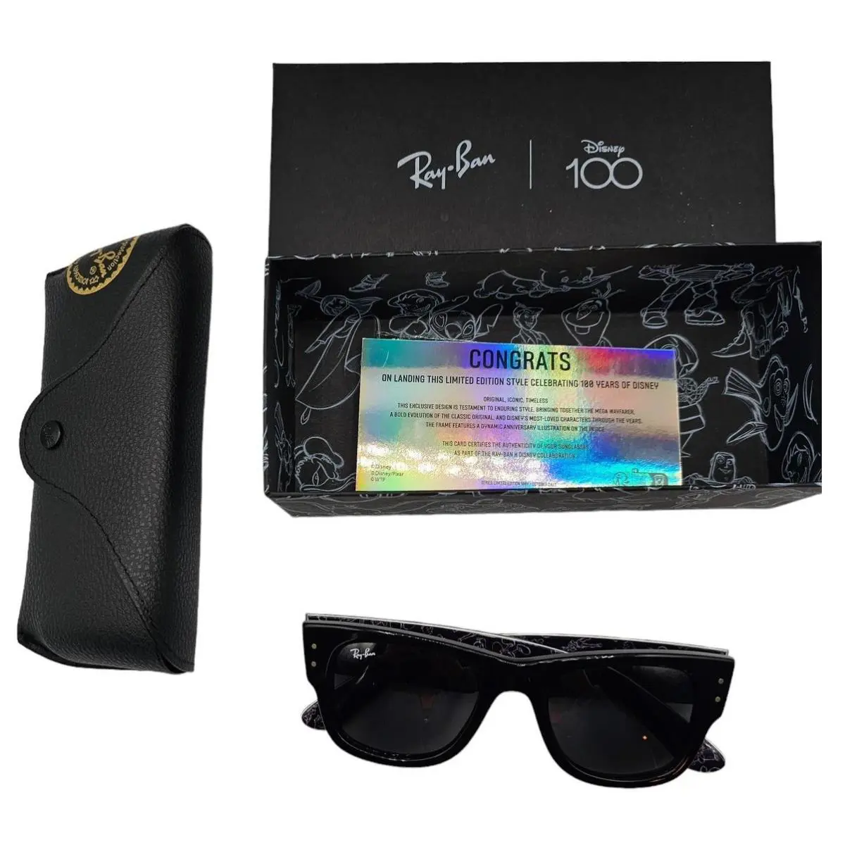 Ray Ban Sunglasses 100 Years Of Disney Limited Edition. Made In Italy