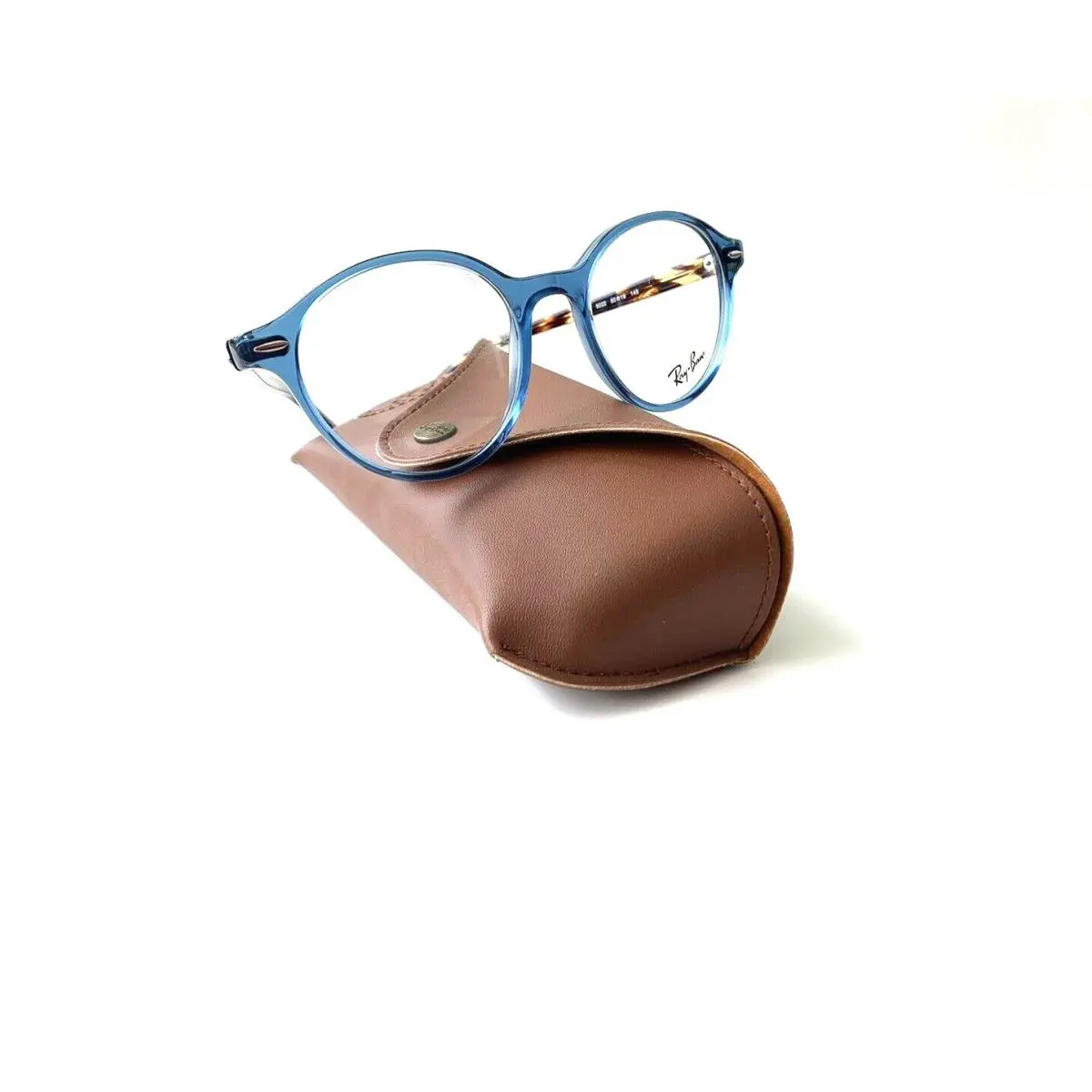 Ray Ban Frames Blue Tort. Acetate RX Eyeglasses Round RB 7118 8022 50 19 145