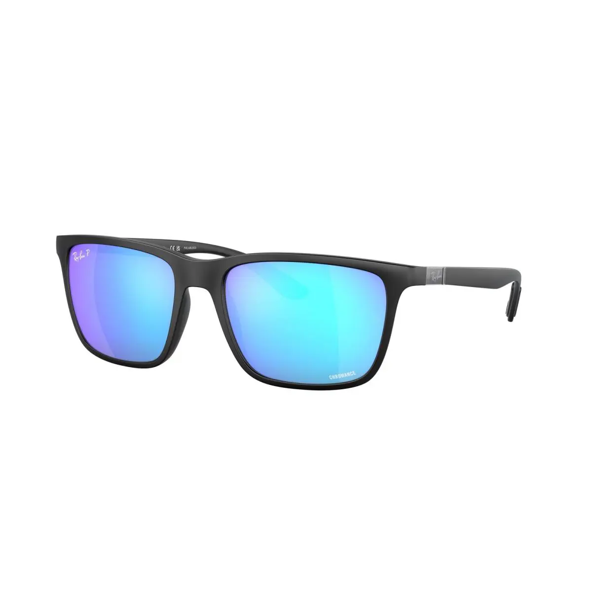 Ray-ban RB 4385 Matte Black Green Mirror Blu p 601SA1 Sunglasses