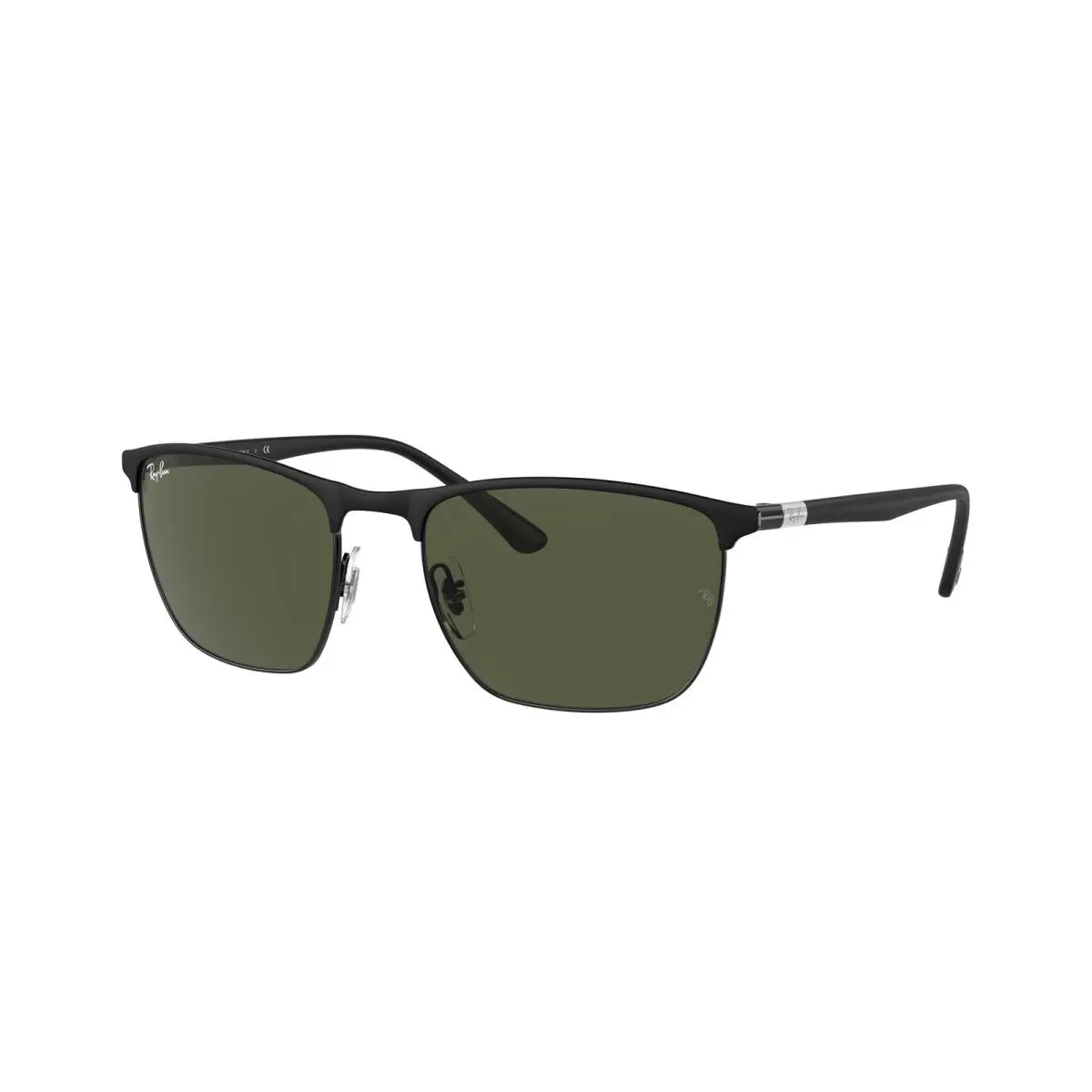 Ray-ban RB 3686 Matte Black on Black Green 186/31 Sunglasses