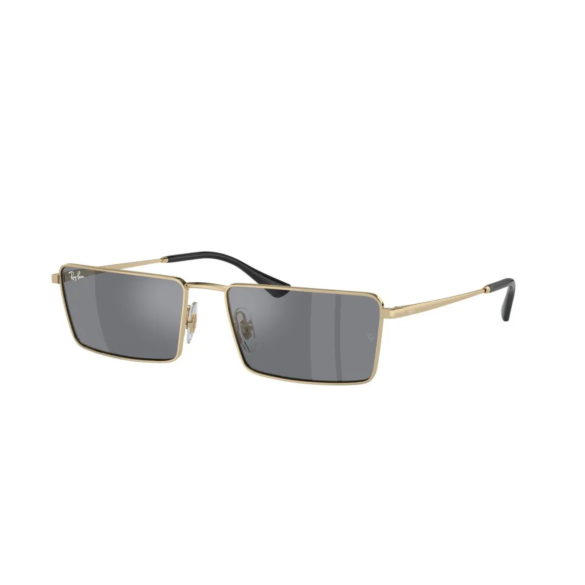 Ray-ban RB 3741 Emy Light Gold Dark Grey Flash 92136V Sunglasses