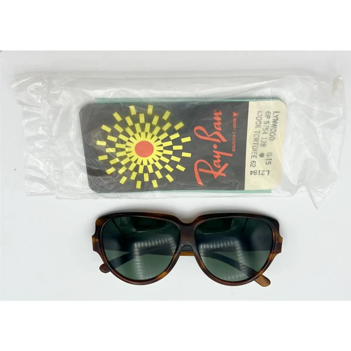 Vtg Nos 1970s B L Lynwood Ray Ban Bausch Lomb Tortoise Women`s Sunglasses G-15