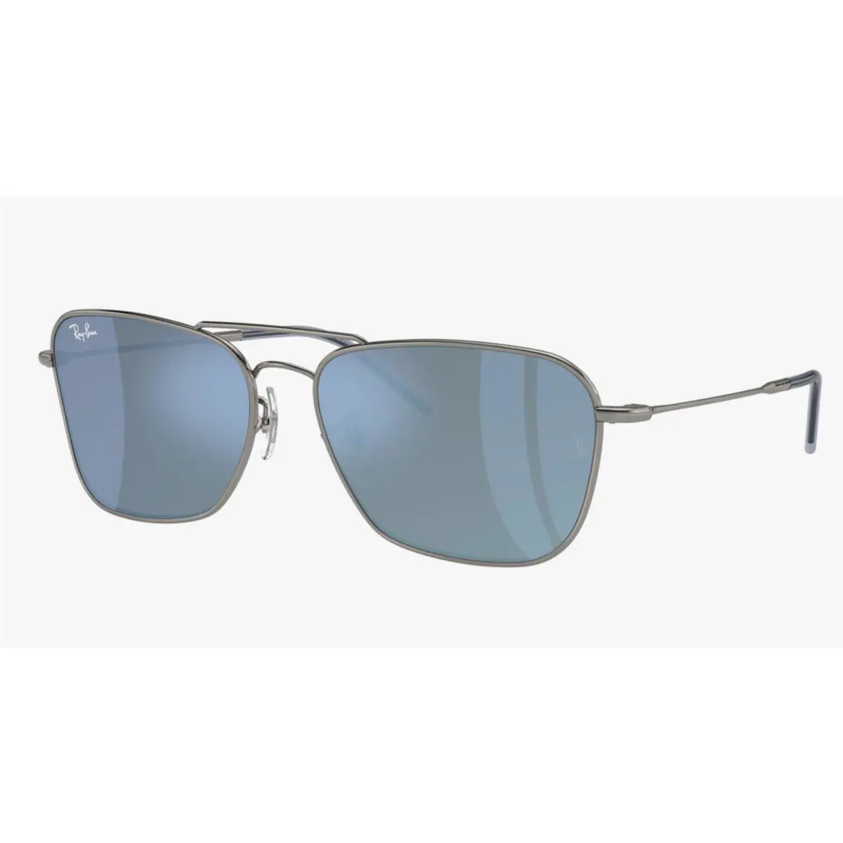 Ray-ban Sunglasses Caravan Reverse RB R0102S 004/GA 58 Silver Frames Blue Lenses