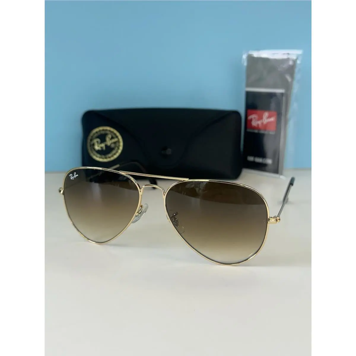 Ray-ban RB3025 001/51 Arista Gold Gradient Brown Lenses Aviator Sunglasses 58mm