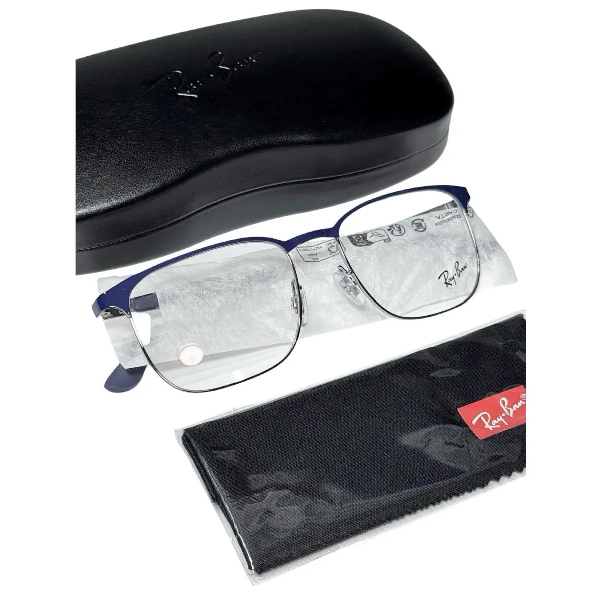 Ray Ban RB6363 2947 Polished Blue On Gunmetal Eyeglasses Frame 54-18mm