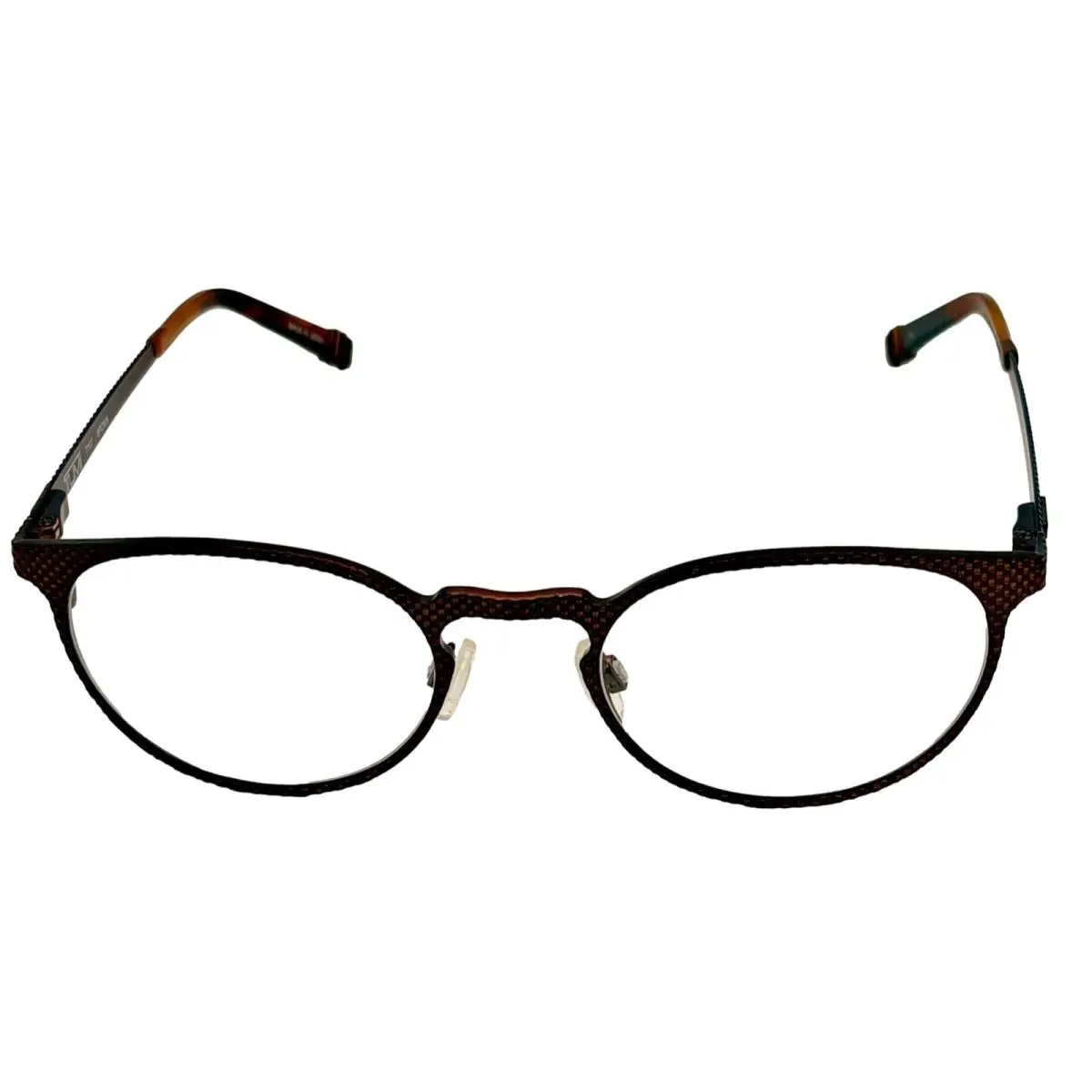 Tumi Mens Stailess Steel Round Eyewear Frame T107 Brown 49mm