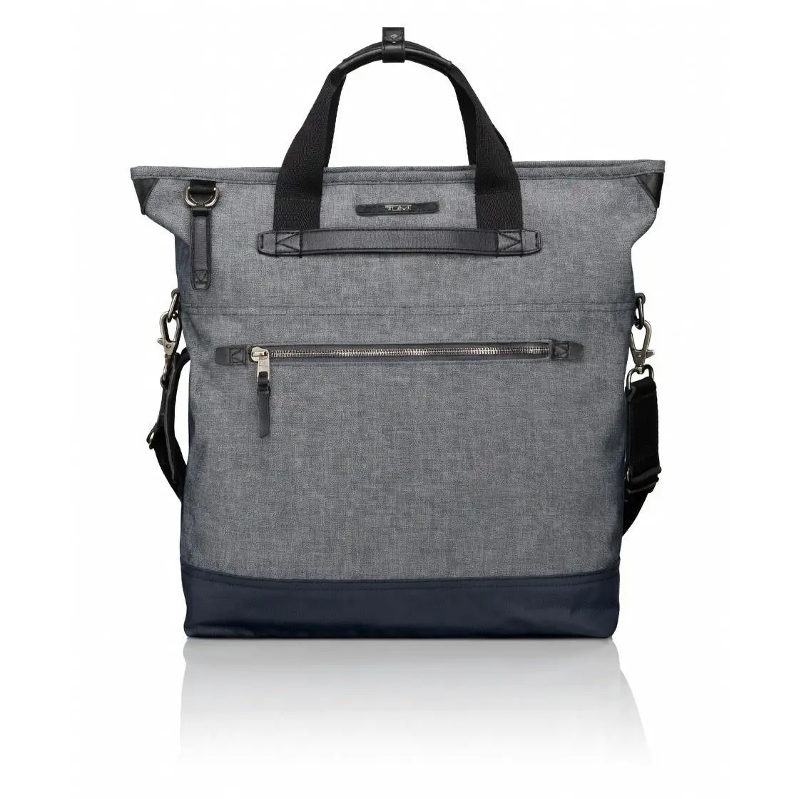 Tumi Dalston Perch Tote Backpack Convertible Gray Travel Black Bag Large