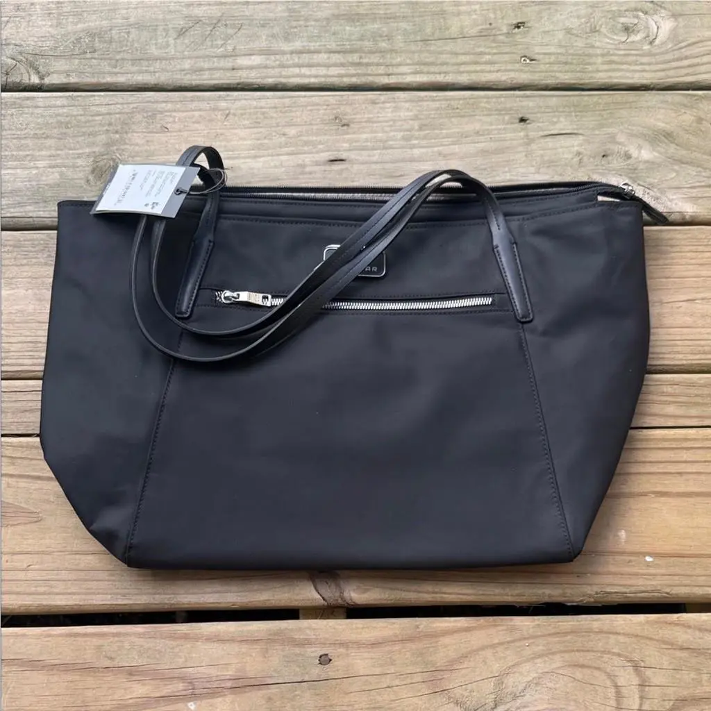 Tumi Black Tote Corporate Collection Waystar Logo 12.25” x 19.25” x 6.25” Bag