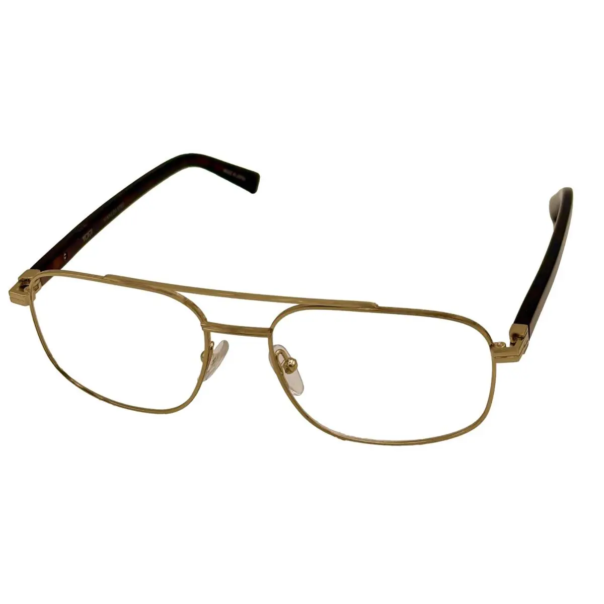 Tumi Mens Stainless Steel Rectangle Eyewear Frame Vtu 017 Gold 54mm